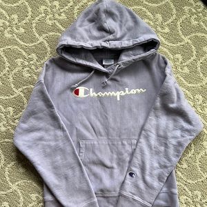 Girls cropped purple champion sweatshirt